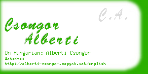 csongor alberti business card